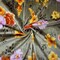 Green-Orange-Multi Poly Stretch Spandex Floral Printed Velvet Knit Fabric By the Yard